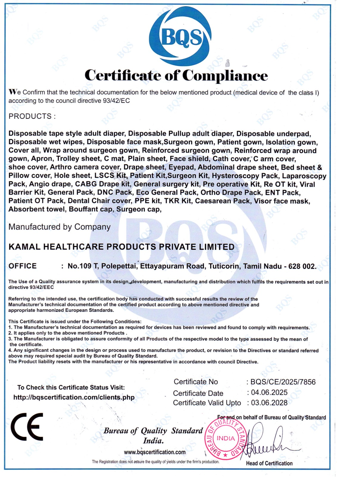 CE Certificate